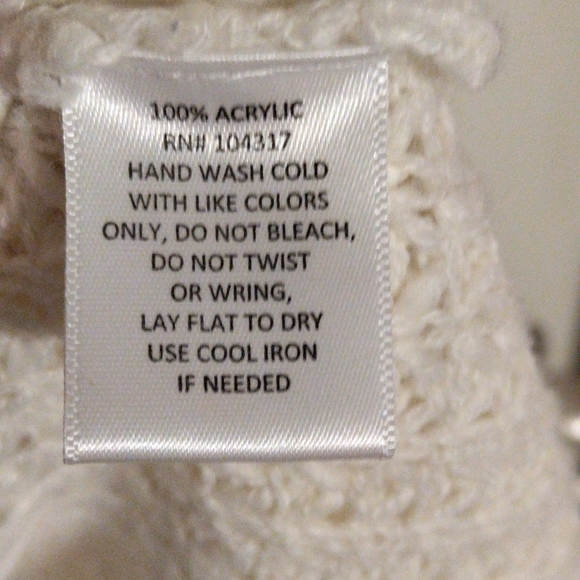 Allison Brittney Large Cream color sweater like blouse - Picture 3 of 6